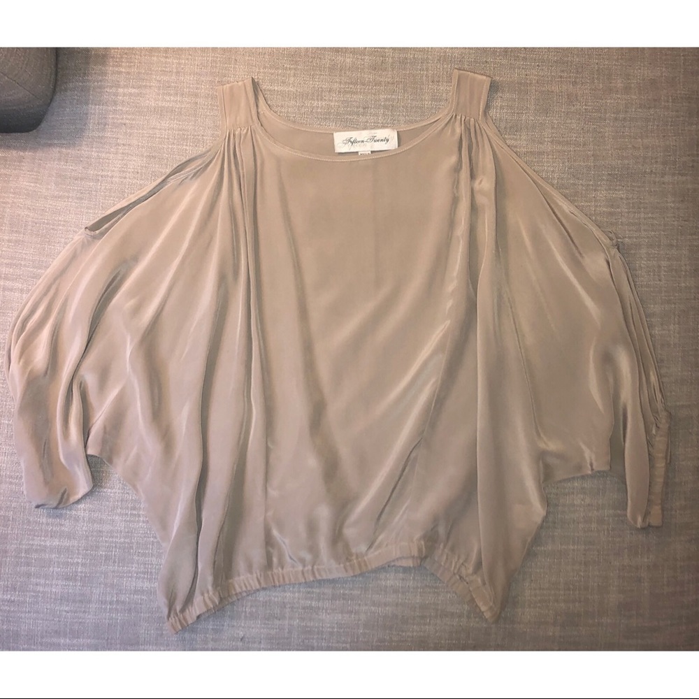 Stunning Silk Cold Shoulder Blouse